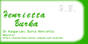 henrietta burka business card
